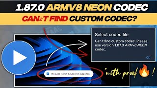 FIX Cant Find Custom Codec MX Player EAC3 Audio Not Supported  Update to 1870 ARMv8 NEON Codec [upl. by Budwig]