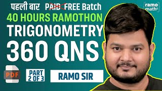 Complete Trigonometry Part2 by RaMo Sir for SSC CGL CHSL CDS RaMothon [upl. by Favian773]