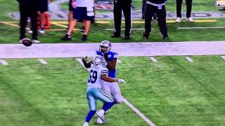 Cowboys Pass Interference Call Versus Lions WildCard Playoff 2014 The neglected FACE MASK  27s30s [upl. by Silvie]