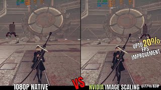 Nvidia Image Scaling NIS 77 vs 1080p Native  NieR Automata  GTX 1060  Ryzen 5 2400G [upl. by Zel]