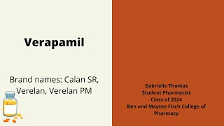 Verapamil Patient Counseling Video [upl. by Adnarahs737]