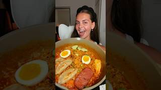 Buldak ramen ASMR 🍜✨ asmrfood buldakramen mukbang spicyramen eating [upl. by Roybn445]