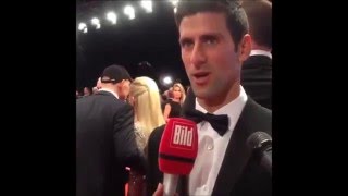 Interview with Novak Djokovic in German during Laureus event Bild [upl. by Niarb]