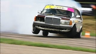 Legendary Diesel Mercedes W123  SCANIA turbine  Eastern European Drift Championship [upl. by Parsifal]