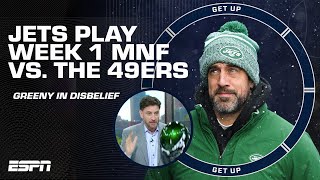 Greeny in an UPROAR learning the Jets will OPEN Week 1 vs the 49ers 😱  Get Up [upl. by Assetnoc]