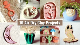 10 Air Dry Clay Beginner Friendly Tutorials  home decor [upl. by Almap]