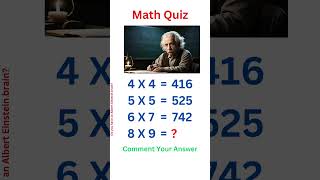 Do you have a brain like Albert Einstein  Math Quiz  Test Your IQ  Brain Test  shorts [upl. by Neelrahc]