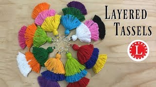 Make Layered Tassels DIY for Earrings amp More Crafts  Loomahat [upl. by Lasonde]