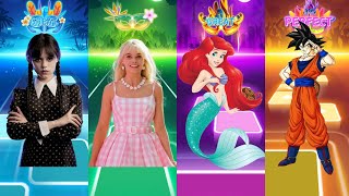 quotWednesday amp Barbie Join Mermaid Magic 🧜‍♀️🔥  Dragon Ball Tiles Hop Adventurequot [upl. by Laurene]