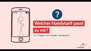 Welcher Handytarife passt zu mir In 5 Fragen zum passenden Tarif [upl. by Ahtiekal]