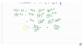 Eight coins are tossed at a time for 256 times Find the expected frequencies of the distribut [upl. by Alicec874]