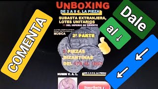 4 medios follis y 1 follis 2° parte del Unboxing de monedas bizantinascoin history [upl. by Neenaej605]