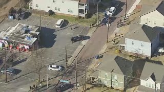 3 people shot in Atlantas Mechanicsville neighborhood  Chopper video [upl. by Aicek]