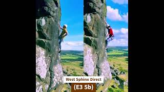 Up the moors climbing West Sphinx Direct  E3 5b Wainstones NorthYorkMoores NorthEastClimbing [upl. by Brodeur]