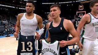 Giannis amp Bogdan Bogdanovic swapped jerseys After The Game 👏 [upl. by Michel]