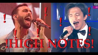 MALE SINGERS HITTING HIGH NOTES PT2 [upl. by Alexandrina]