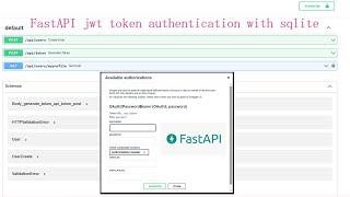 FastAPI jwt token authentication with sqlite [upl. by Pride]