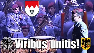 Viribus unitis Bayerischer Defiliermarsch Kreuzritter Fanfare  Heeresmusikkorps Veitshöchheim [upl. by Saeger97]