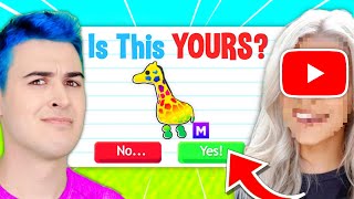 This FAMOUS Adopt Me YouTuber SCAMMED My MEGA GIRAFFE Roblox Adopt Me HONESTY TEST EXPOSED [upl. by Riaj]