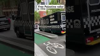 police on scene at Melbourne rally [upl. by Eillehs]