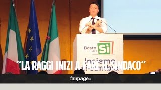 Renzi attacca la Raggi quotNon vuole fare la senatrice Inizi a fare il sindacoquot [upl. by Epperson493]