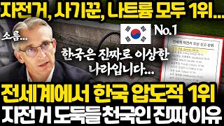 한국이 자전거 도둑 전세계 1위가 된 이유 l 한국이 1위가 된 소름끼치는 이유들 [upl. by Dorin]