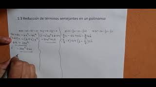 13 Reducción de términos semejantes en un polinomio  Cuaderno de ejercicio literales e f g y h [upl. by Aicila281]