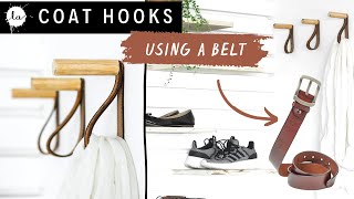 DIY Coat Rack  Wooden hook  Entryway ideas Organization [upl. by Gyatt]