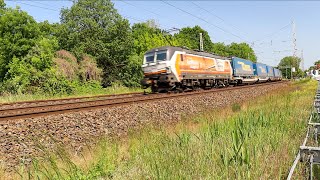 Siemens Vectron BR 383 2193 mit LKWWalterHängern in Bestensee Brandenburg [upl. by Sydalg636]