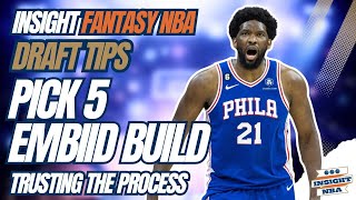 NBA Fantasy Basketball  Mock Draft Pick 5  JOEL EMBIID BUILD [upl. by Lorou]