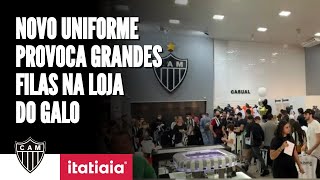 ATLÉTICO E ADIDAS LANÇAMENTO DE NOVO UNIFORME PROVOCA GRANDE FILAS NA LOJA DO GALO NO LOURDES [upl. by Odele157]