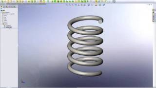 Solidworks 2008  Helical spring with changing pitch [upl. by Aysab]