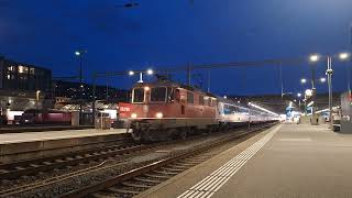 SBB 420 304  NightJetEuroNight vertrekt van station Zürich HB op 2592024 [upl. by Asnerek348]