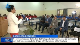 74 jovens reclusos da Cadeia da Praia participam em ações de formação em Eletromecânica BateChapa [upl. by Elades679]