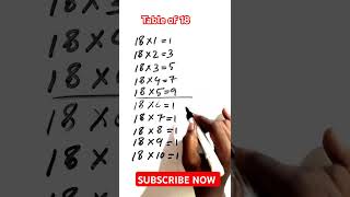 Easy Tricks Maths Table of 18  Short Tricks Table table tableof18 shortvideo shortfeed [upl. by Rilda]