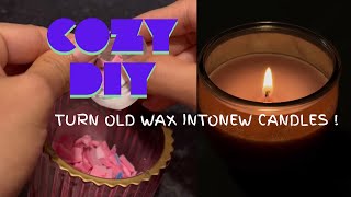 Don’t throw out used wax DIY candle recycling🕯️ [upl. by Yedorb]