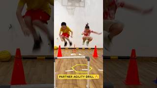 PARTNER AGILITY DRILL ⭐️ AGILITY ⚡️ SPEED ✨ POWER speedandagility shorts exerciseathome sports [upl. by Lerual]