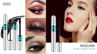 Rimel VIBELY 4D Silk Fiber Eyelash Mascara4d silk fiber eyelash mascaramascarasilk fiber mascara [upl. by Pavla]