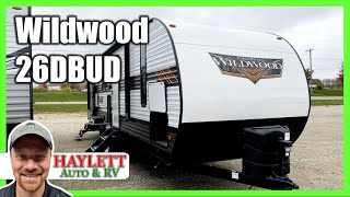 2021 Wildwood 26DBUD NEAR PERFECT Bunkhouse Travel Trailer RV Review [upl. by Gulick604]