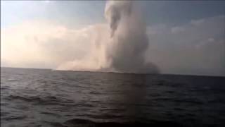 What a sea mine explosion looks like [upl. by Eiramanitsirhc]