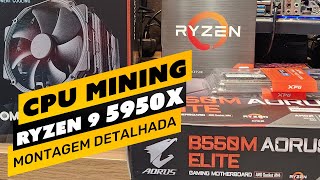 ⛏️💰 COMO MONTAR UMA RIG DE MINERAÇÃO DE CRIPTOMOEDAS  CPU MINING  RYZEN 9 5950X  PASSO A PASSO [upl. by Atiluap]