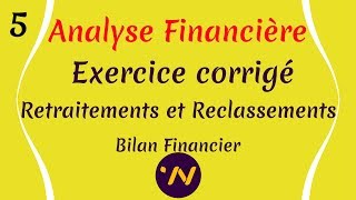 5 Analyse financière Exercice les retraitements et les reclassements [upl. by Lraed820]