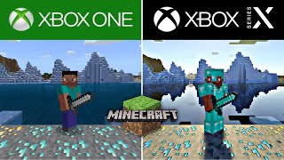 MINECRAFT  XBOX ONE VS XBOX SERIES X Gráficos  Comparación 4K 120FPS [upl. by Cornwall]