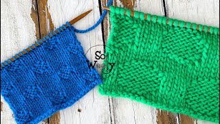 How to Knit the Polka Dot Stitch 2 reversible patterns Mini amp Mega  So Woolly [upl. by Euhsoj]