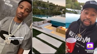 DJ Akademiks Shows Off Roddy Ricch MultiMillion Dollar Mansion [upl. by Setsero]