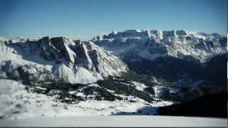 Skiing in Val GardenaGröden Dolomites [upl. by Eilhsa839]