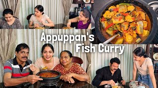 Cooking Fish Curry with Appuppan 🐟 Ishaani Krishna [upl. by Netsyrk811]