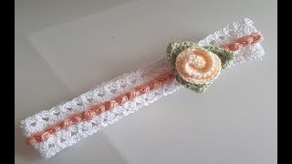 Diadema a crochet  fácil punto fantasía  tejido en 3D  crochet headband [upl. by Sakul492]