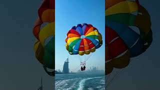 Parasailing in Dubai parasailing dubaitourism dubai dubaiyachtwaterspoorts viral shorts [upl. by Callista]