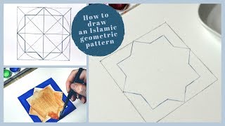 How to draw a simple Islamic geometric pattern [upl. by Norrehc]